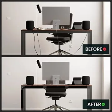 EVEO Cable Management Kit - Organize Wires Under Desk