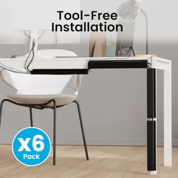 EVEO Cable Management Kit - Organize Wires Under Desk