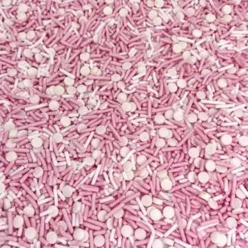 Manvscakes, No Artificial Dyes, Pink Sprinkles, Natural Sprinkles, Gluten Free, Valentine Sprinkles, Pink Cake Decorations, Mothers Day, Baby Shower, Cookies, Fondant Cake, Natural Dessert Toppings, 3