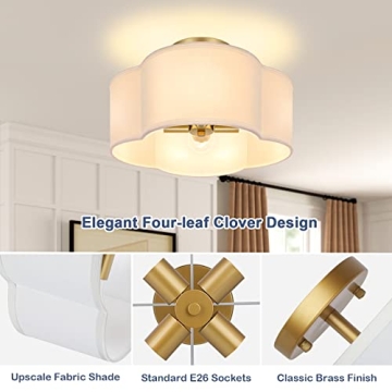 Elegant 4-Light Semi Flush Mount Ceiling Light for Home