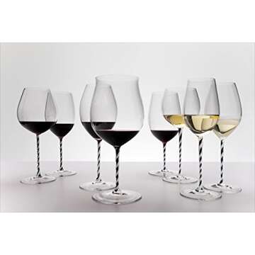 Riedel Fatto A Mano Champagne Wine Glass, Black/White