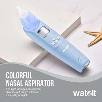 Watolt Baby Nasal Aspirator - Electric Nose Suction for Baby - Automatic Booger Sucker for Infants -...
