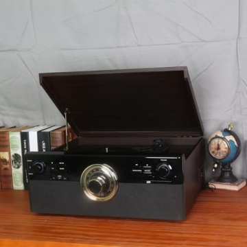 10 in 1 Bluetooth Record Player with Vintage Design