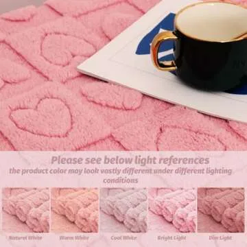 MACEVIA Valentines Day Throw Blanket for Women with Heart, Love Blanket Heart Blanket for Her Wife Girlfriend Mom Super Soft & Warm Fuzzy Fleece Blanket for Couch Sofa Bed 280gsm (Pink,50"x60")