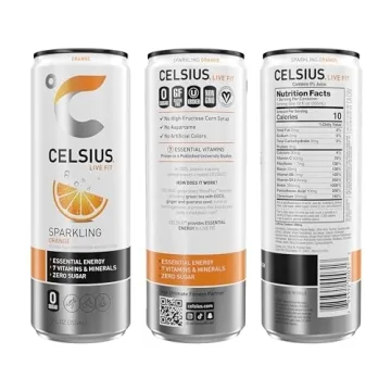 CELSIUS Sparkling Orange Functional Energy Drink 12 Fl Oz