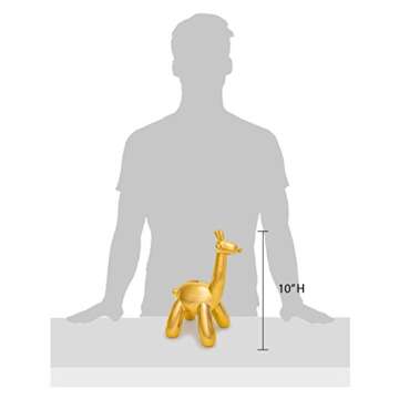 Made By Humans Balloon Giraffe Money Bank, Cool and Unique Ceramic Piggy Bank with High-Gloss Finish, Gold