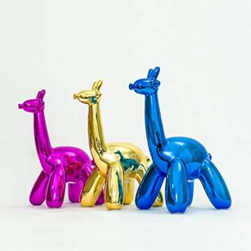 Made By Humans Balloon Giraffe Money Bank, Cool and Unique Ceramic Piggy Bank with High-Gloss Finish, Gold