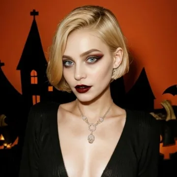 EVER FAITH Skull Circle Pendant Necklace for Style