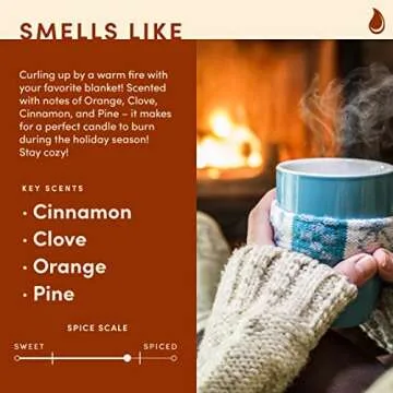 Wax & Wit Warm and Cozy Christmas Candles Scented – Orange, Cinnamon, Clove, Pine – Fall Candle,...