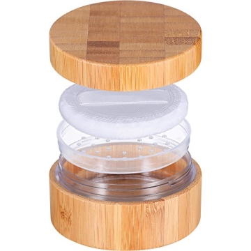 Frienda 30 ml Bamboo Loose Powder Container for Cosmetics