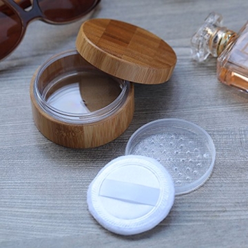 Frienda 30 ml Bamboo Loose Powder Container for Cosmetics