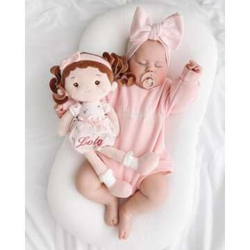 LeyaDoll Personalized Baby Doll for 1 Year-Old Girls