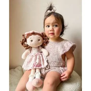LeyaDoll Personalized Baby Doll for 1 Year-Old Girls