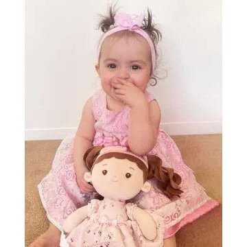 LeyaDoll Personalized Baby Doll for 1 Year-Old Girls