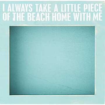 Primitives by Kathy Seashell Holder - Coastal Decor, Glass Display, Treasure Chest, Room and Bedroom Decor