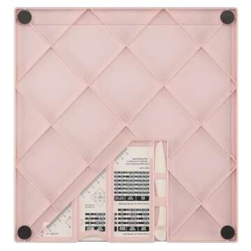 Vaessen Creative Scoring Board CM with Bone Folder and Guide for Card Making and Paper Crafts, Pink,...