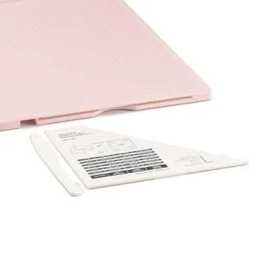 Vaessen Creative Scoring Board CM with Bone Folder and Guide for Card Making and Paper Crafts, Pink, 30,5 x 30,5 cm