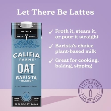 Califia Oat Barista Blend Milk - 32 Oz Pack of 6