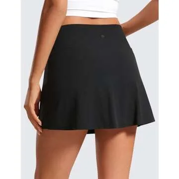 CRZ YOGA Butterluxe Skirts for Women High Waisted A Line Tennis Golf Athletic Casual Skorts with Poc...