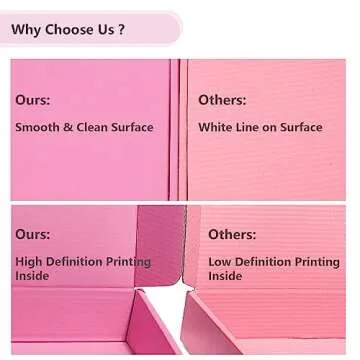 Timirog Small Shipping Boxes 6x6x2 Inches 25 Pack Pink Corrugated Cardboard Mailing Box, Cute Tab Locking Literature Mailer for Packing Jewelry Ornament Gift Craft Packaging Supplier