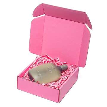 Timirog Small Shipping Boxes 6x6x2 Inches 25 Pack Pink Corrugated Cardboard Mailing Box, Cute Tab Locking Literature Mailer for Packing Jewelry Ornament Gift Craft Packaging Supplier