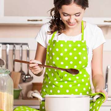 Patelai 6 Pcs 11 inch Long Spoons Wooden Long Handle Round Spoons Korean Style Soup Spoons for Soup Cooking Mixing Stirring Kitchen Tools Utensils