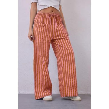 Comfortable AIHUKOCY Women Wide Leg Trousers for Casual Wear