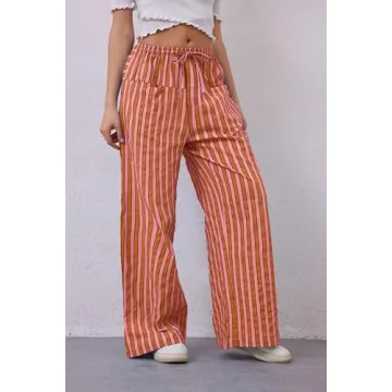 Comfortable AIHUKOCY Women Wide Leg Trousers for Casual Wear