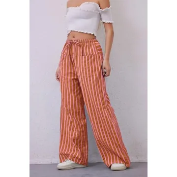 Comfortable AIHUKOCY Women Wide Leg Trousers for Casual Wear