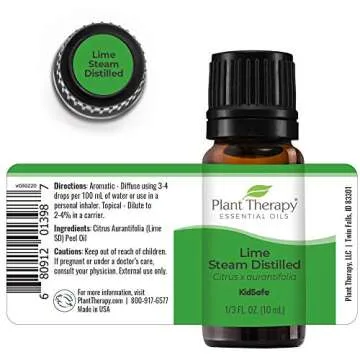 Lime Steam Distilled Essential Oil by Plant Therapy 10 mL