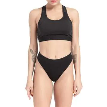 GRANKEE Women's Breathable Seamless Thong Panties No Show Underwear 6 Pack(BLACK 6 pack L)