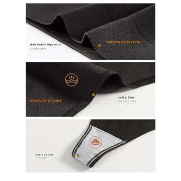 GRANKEE Women's Breathable Seamless Thong Panties No Show Underwear 6 Pack(BLACK 6 pack L)