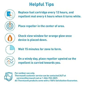 Thermacell Patio Shield Mosquito Repeller, Red; Highly Effective Mosquito Repellent for Patio; No Candles or Flames, DEET-Free, Scent-Free, Bug Spray Alternative; Includes 12-Hour Refill