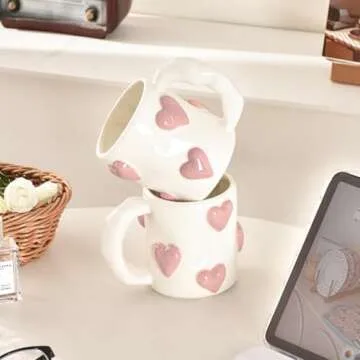 3D Heart Coffee Mug Perfect for Couples and Gifts
