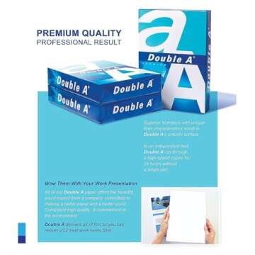 Double A Printing Paper A4 - 500 Sheets - 80GSM- Dimensions 8.3" x 11.7" - White