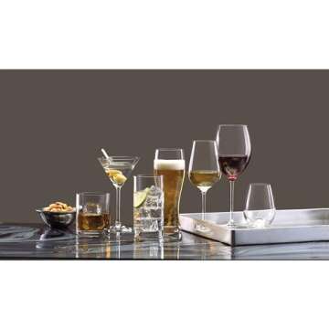Lenox Set of 6 Tuscany Classics Martini Glass Set, 6 Count (Pack of 1), Clear