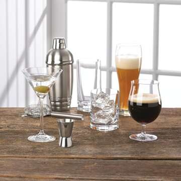 Lenox Set of 6 Tuscany Classics Martini Glass Set, 6 Count (Pack of 1), Clear