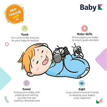 Monochrome BABY K Rattle Socks - Infant Development Toys