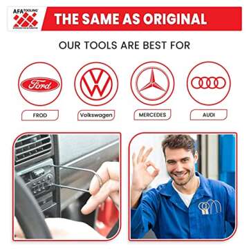 AFA Tooling Radio Removal Tool Kit for Ford, Audi, VW
