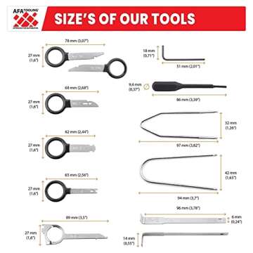 AFA Tooling Radio Removal Tool Kit for Ford, Audi, VW