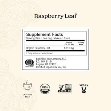 Yogi Raspberry Leaf Tea - Organic Raspberry Leaf Tea Supports Reproductive Health - Organic Tea Bags - Caffeine Free - 16 Tea Bags Per Pack (4 Packs)
