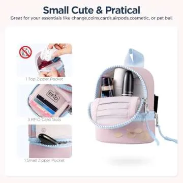 Babysun Mini Backpack Keychain Pouch - RFID Wallet