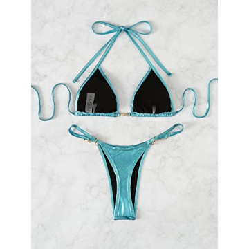 Shimmering Verdusa Triangle Bikini Set for Stylish Women