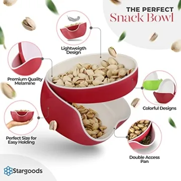 Pistachio Bowl - Unique Snack Serving Dish, Easy Clean