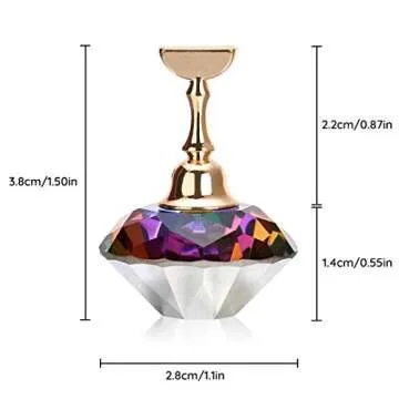 Tvoip 1Pcs Magnetic Nail Holder Practice Training Display Stand Acrylic Crystal Holders Alloy False Nail Tip Salon DIY Manicure Tools
