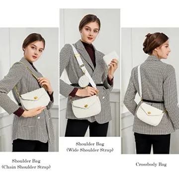 Stylish Brown Quilted Crossbody Bag with Coin Purse