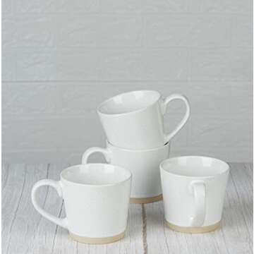 Famiware Coffee Mugs Set of 4 Stylish Stoneware Mugs