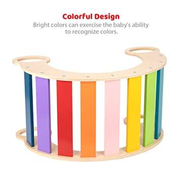 TOOKYLAND Rainbow Climbing Toys - Indoor Montessori Play Gym for Toddlers 1-3