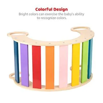 TOOKYLAND Rainbow Climbing Toys - Indoor Montessori Play Gym for Toddlers 1-3