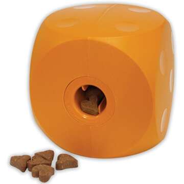 Our Pets Buster Food Cube Interactive Dog Toy, Large (Colors Vary), Multicolor (2130010780)